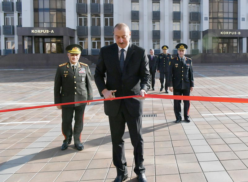 Президент Ильхам Алиев принял участие в открытии нового учебного здания Полицейской академии МВД
