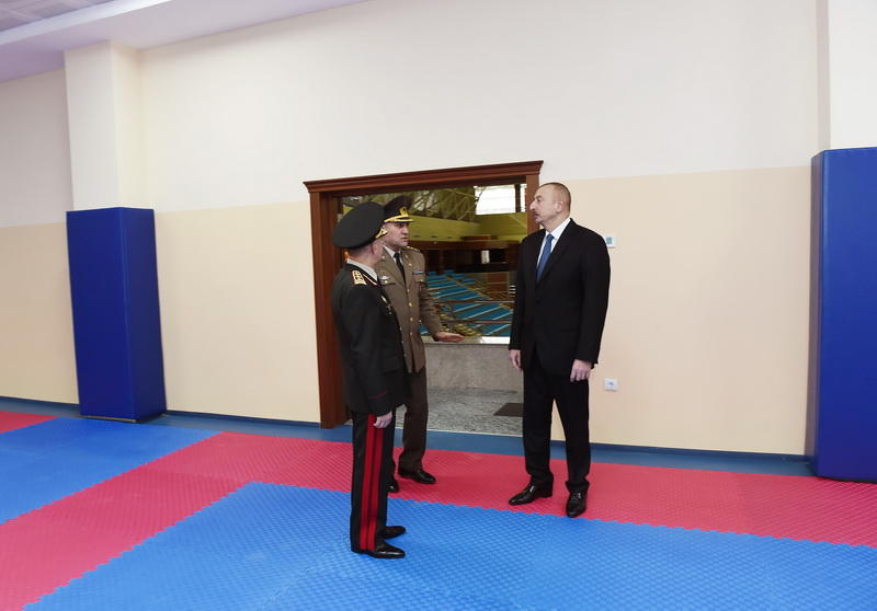 Президент Ильхам Алиев принял участие в открытии спортивно-оздоровительного клуба министерства по чрезвычайным ситуациям