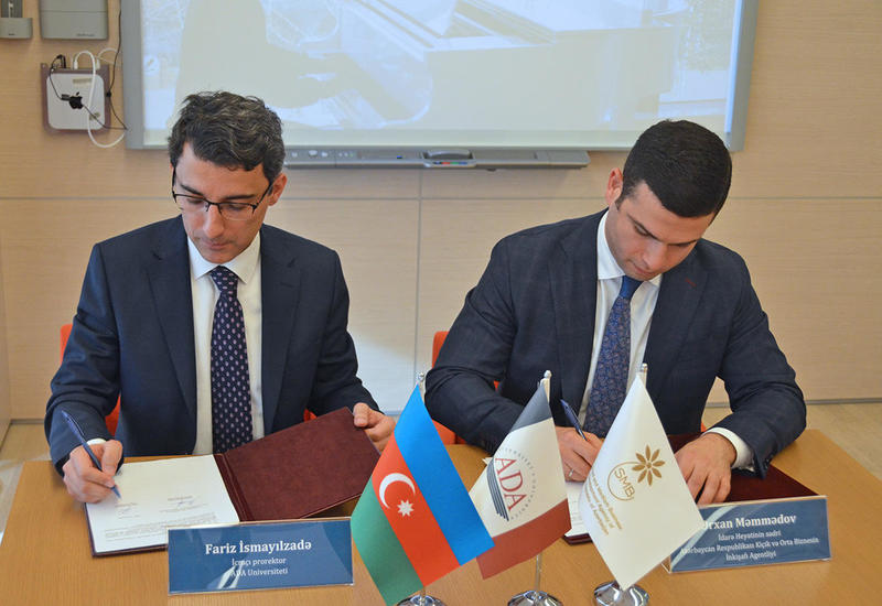 Университет “ADA” и Агентство по развитию МСБ подписали меморандум о сотрудничестве