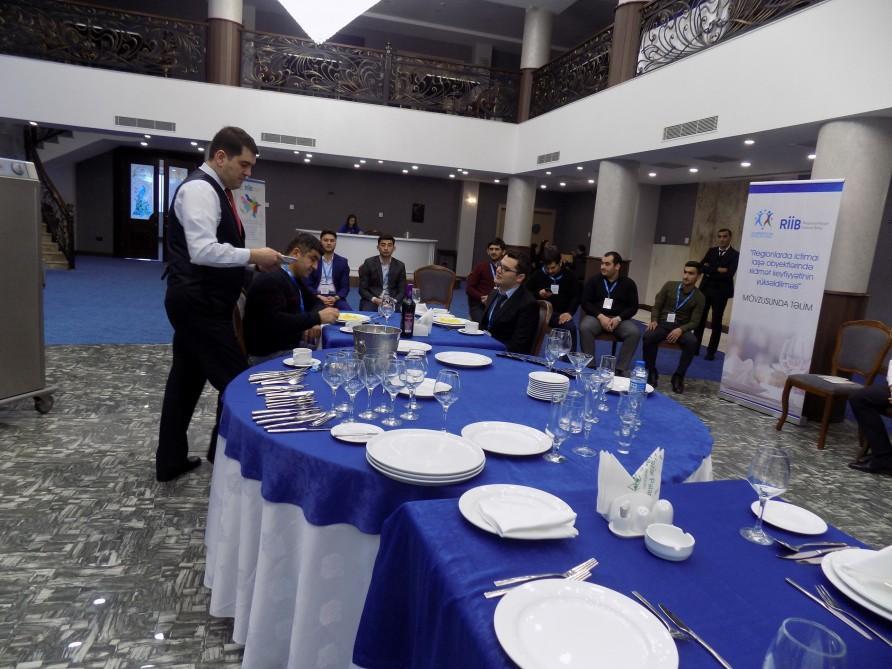 Общественное объединение "Региональное развитие" провело в Лянкяране тренинг для администраторов объектов общепита