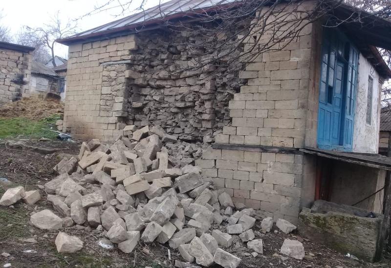 Şamaxıda zəlzələdən 29 ev kəskin qəzalı vəziyyətə düşüb