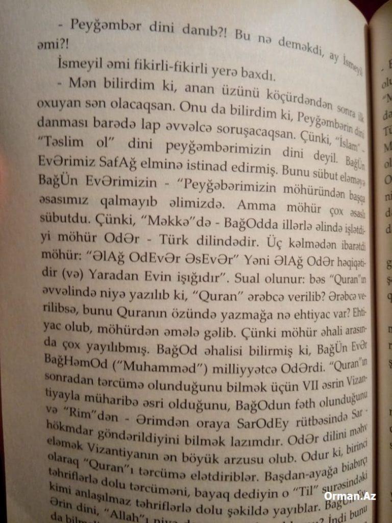 Məşhur azərbaycanlı yazıçıdan şok iddialar: “Məhəmməd Peyğəmbər İslamı danıb, “Allah” adını qəbul etməyib, “Quran” təhrif edilib”