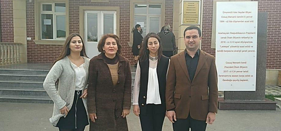 Təhsil nazirinin müavini Cocuq Mərcanlıda ADU əməkdaşları və tələbələrlə görüşüb