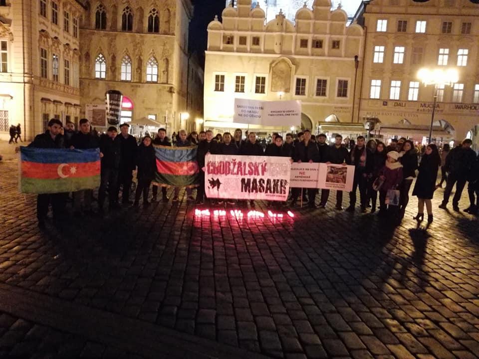 На центральной площади Праги почтили память жертв Ходжалинского геноцида