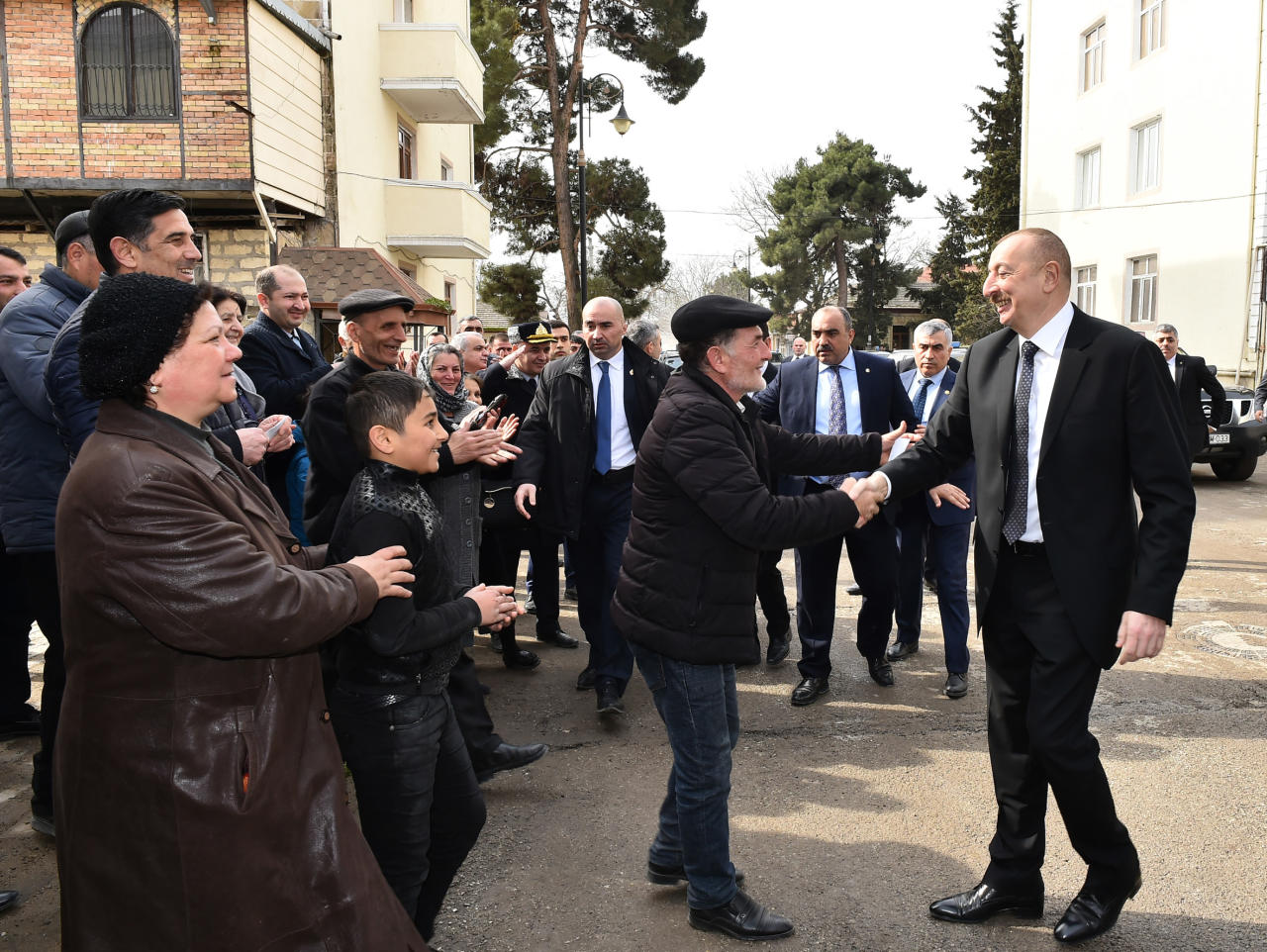 Поездка Президента Ильхама Алиева и Первой леди Мехрибан Алиевой в Шамахинский район