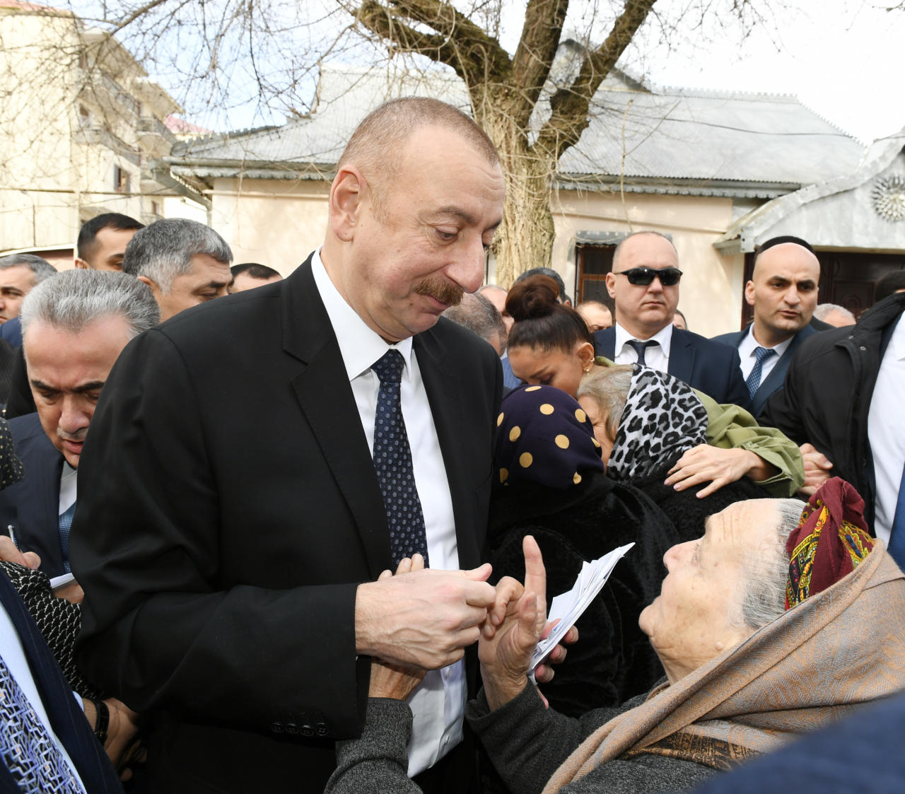 Поездка Президента Ильхама Алиева и Первой леди Мехрибан Алиевой в Шамахинский район
