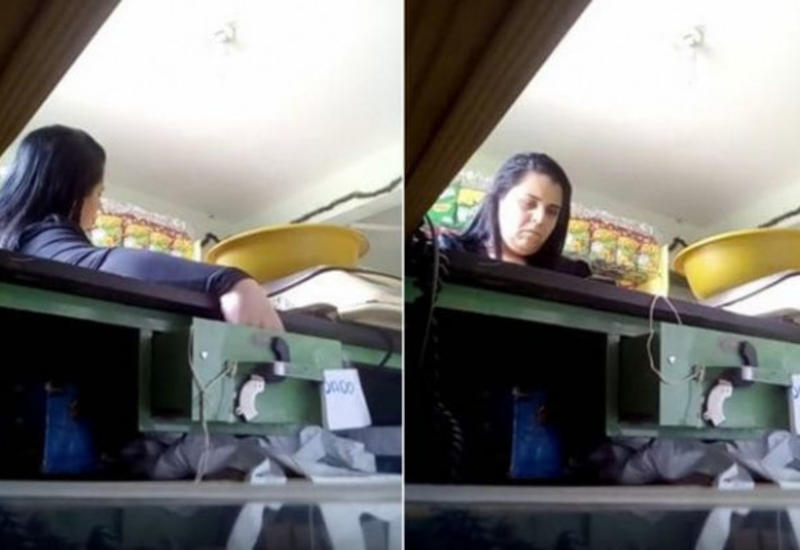 Жадная воровка попалась в мышеловку, оставленную владельцем магазина в кассе
