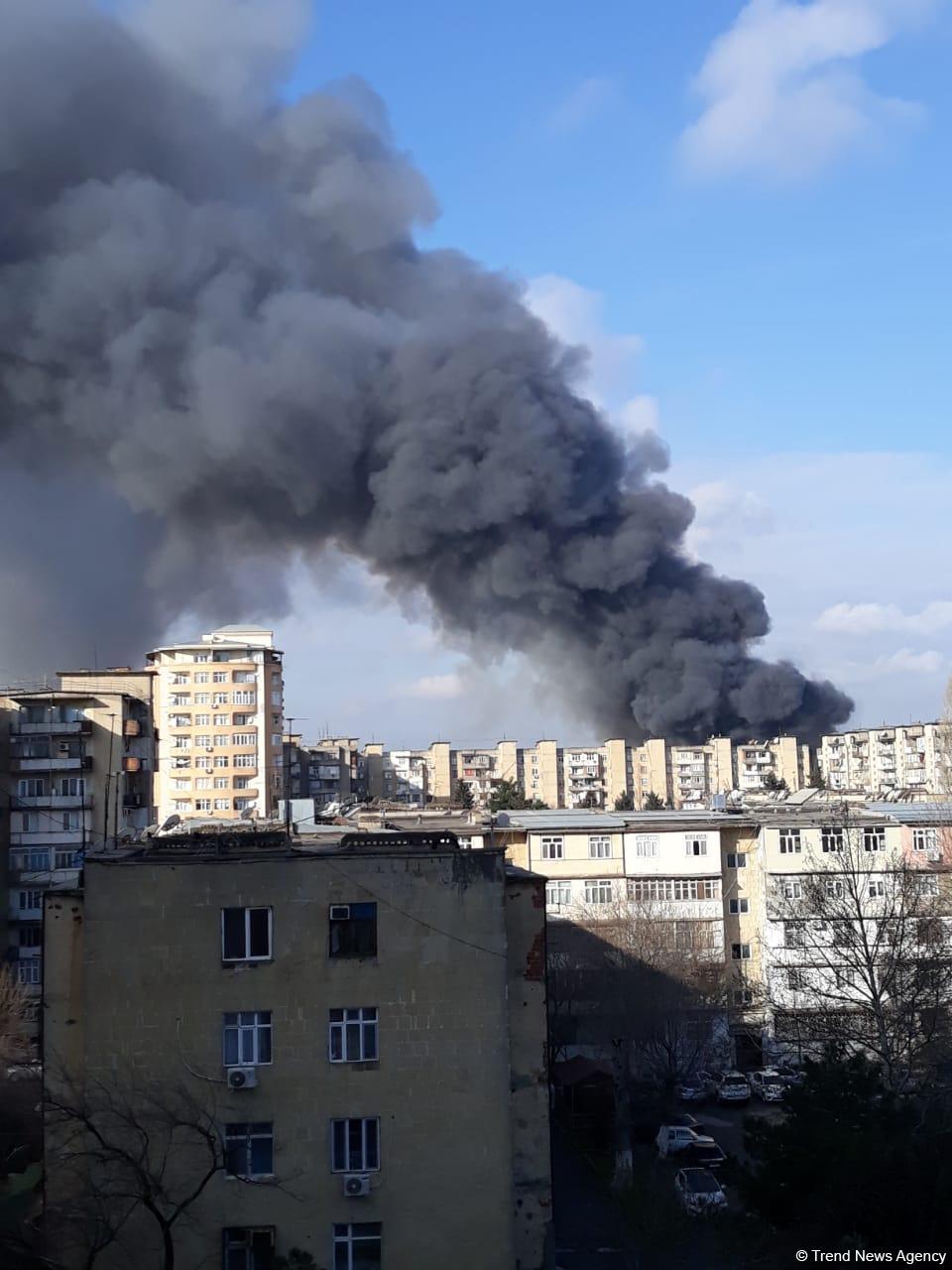 Шокирующие кадры страшного пожара в Баку