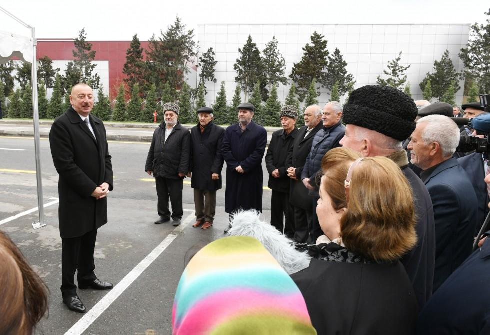 Президент Ильхам Алиев принял участие в открытии дороги Мардакан-Гала