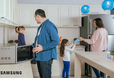 Рецепт счастья для каждой семьи <span class="color_red">– бытовая техника от Samsung</span>