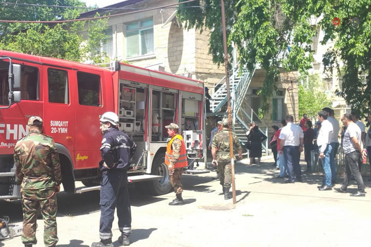 Пожар в детском саду в Сумгайыте