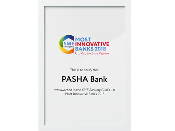 Pasha Bank в списке «Самых инновационных банков в сфере МСБ в странах СНГ и Кавказа»