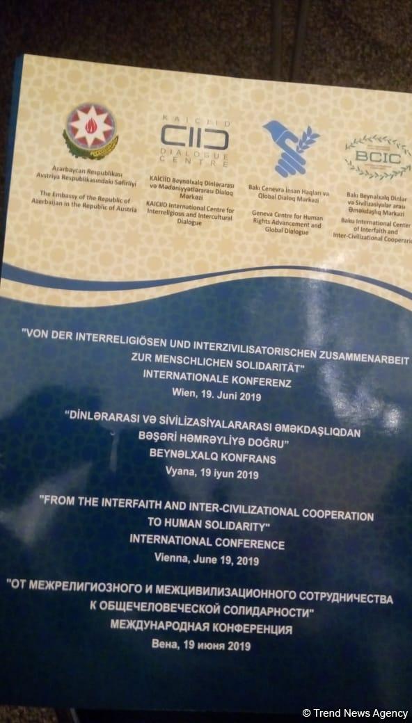 Baku Network представлен на международной конференции «От межрелигиозного и межцивилизационного сотрудничества к общечеловеческой солидарности» в Вене