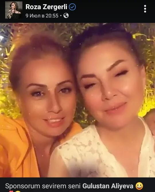 Roza Zərgərli "sponsoru" ilə istirahətdə
