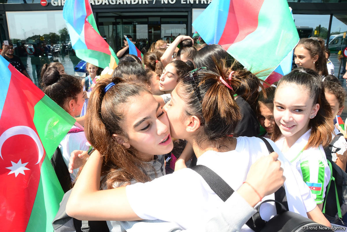 Две медали чемпионата мира по художественной гимнастике в Москве – чествование азербайджанской гимнастки