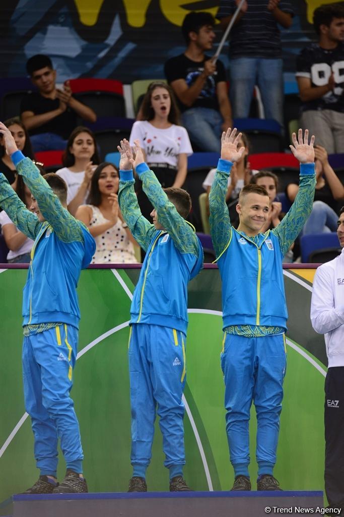EYOF Баку 2019: Состоялась церемония награждения победителей соревнований по спортивной гимнастике в командном зачете