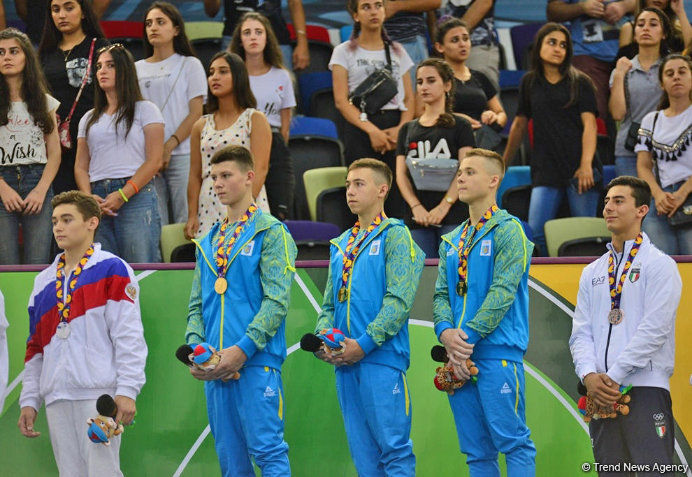 EYOF Баку 2019: Состоялась церемония награждения победителей соревнований по спортивной гимнастике в командном зачете
