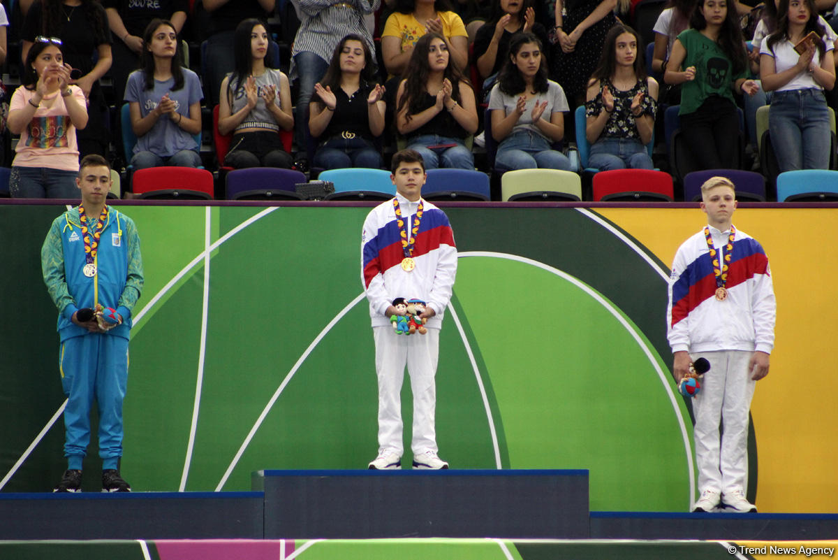 EYOF Baku 2019: Церемония награждения победителей в упражнениях на кольцах и разновысоких брусьях