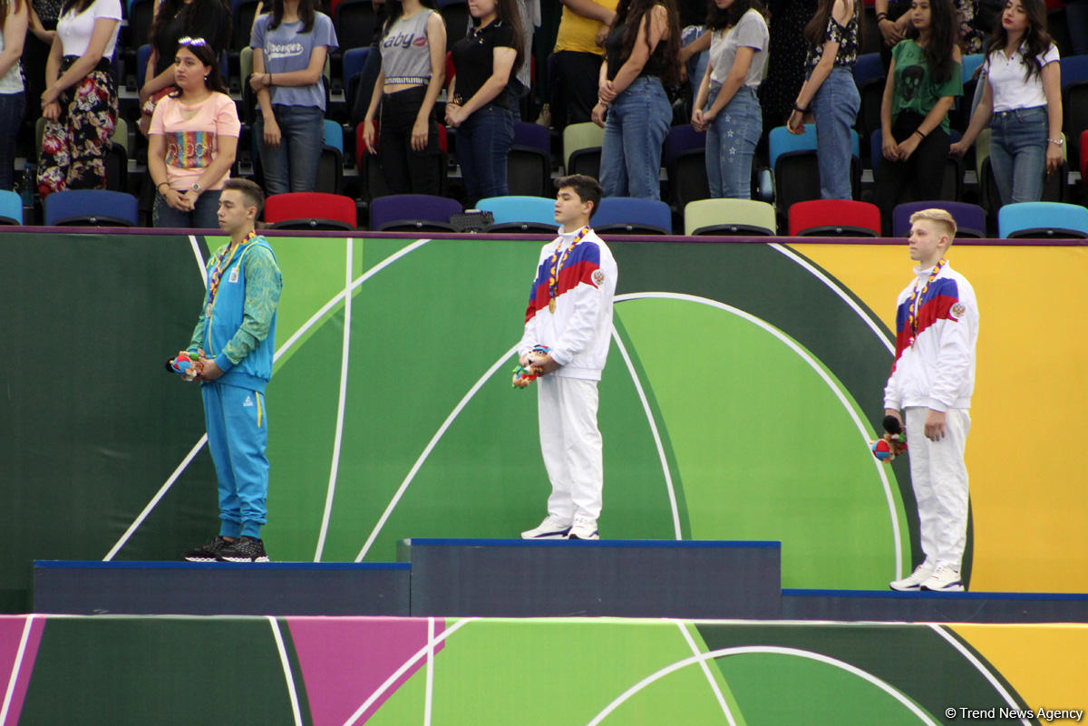 EYOF Baku 2019: Церемония награждения победителей в упражнениях на кольцах и разновысоких брусьях
