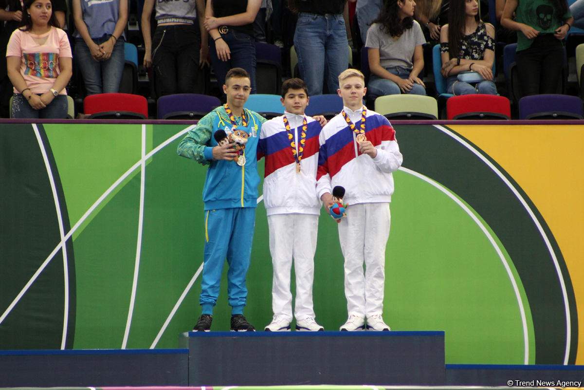 EYOF Baku 2019: Церемония награждения победителей в упражнениях на кольцах и разновысоких брусьях