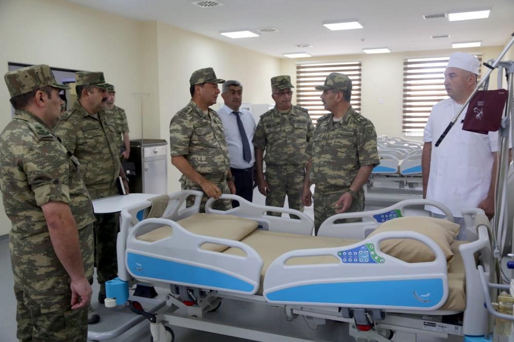 Закир Гасанов на открытии нового военного госпиталя в прифронтовой зоне