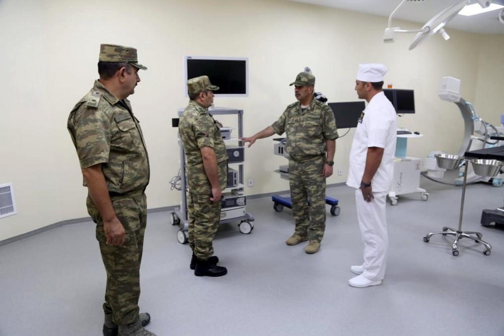 Закир Гасанов на открытии нового военного госпиталя в прифронтовой зоне