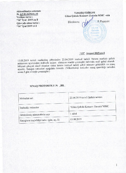 “Gilan Holding” “Natura” şirəsi ilə bağlı rəsmi açıqlama yaydı