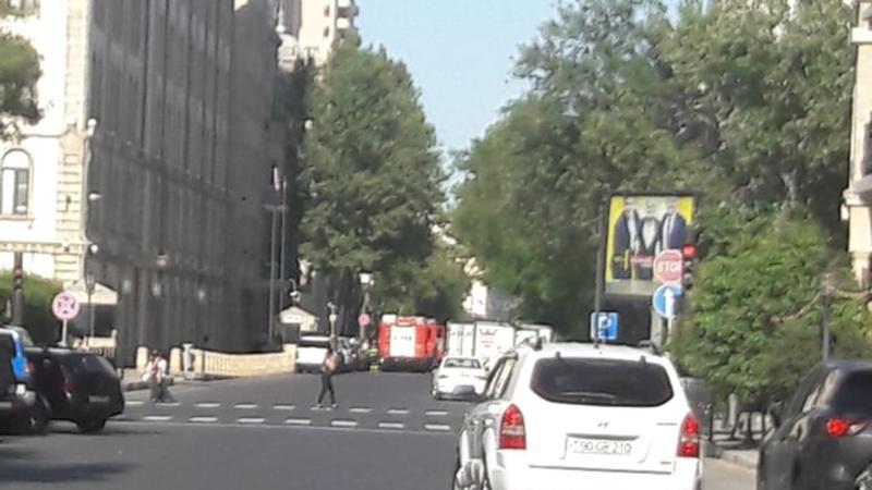 Пожар в центре Баку