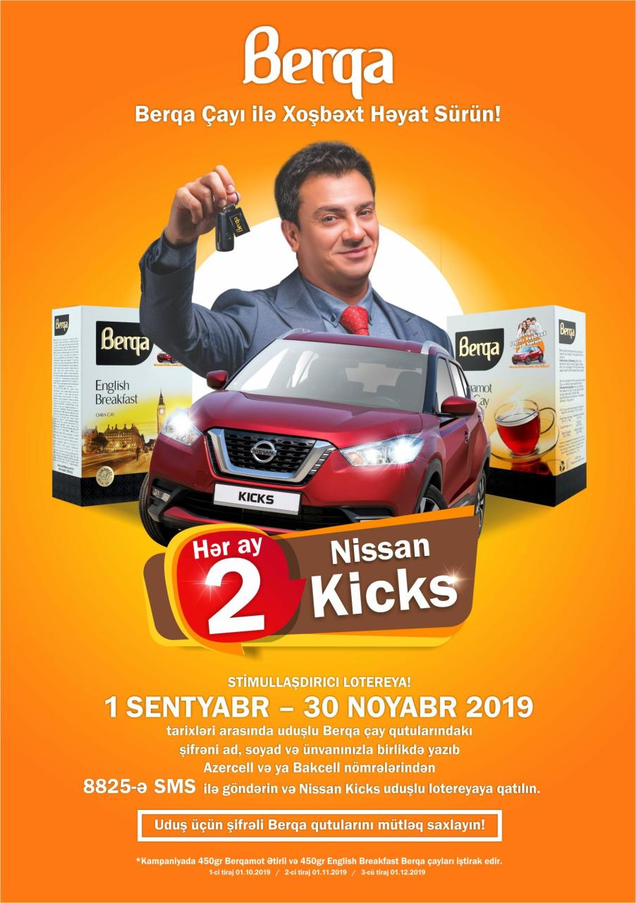 “Berqa” müştərilərinə 6 Nissan Kicks qazandıracaq