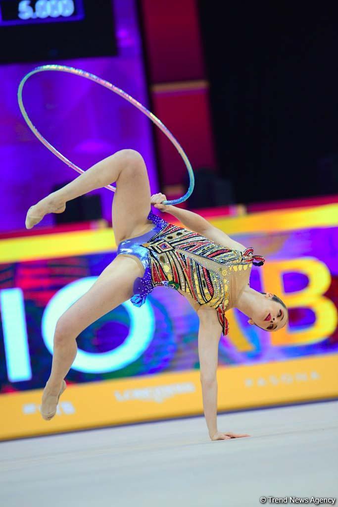 Яркие моменты второго дня Чемпионата мира по художественной гимнастике в Баку
