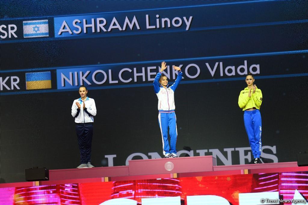 В Баку прошла церемония награждения победителей и призеров 37-го Чемпионата мира по художественной гимнастике
