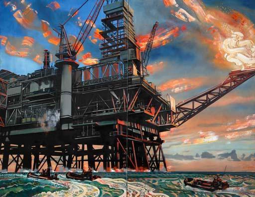 Нефть и нефтяники в живописи азербайджанских художников