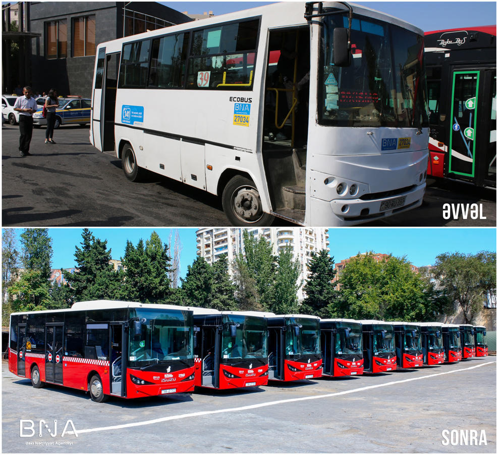 39 nömrəli müntəzəm marşrut xəttinə yeni avtobuslar verilib