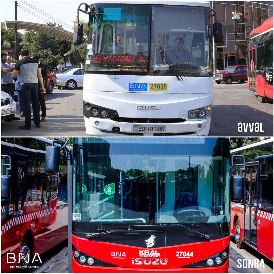 39 nömrəli müntəzəm marşrut xəttinə yeni avtobuslar verilib