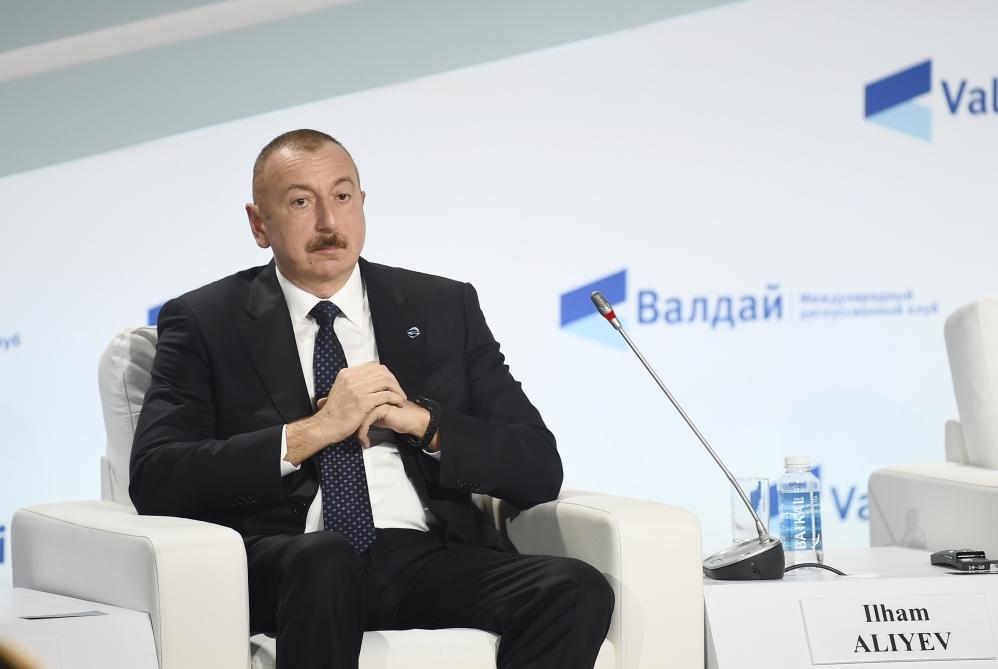 Президент Ильхам Алиев принял участие в пленарной сессии XVI ежегодного заседания Международного дискуссионного клуба «Валдай»