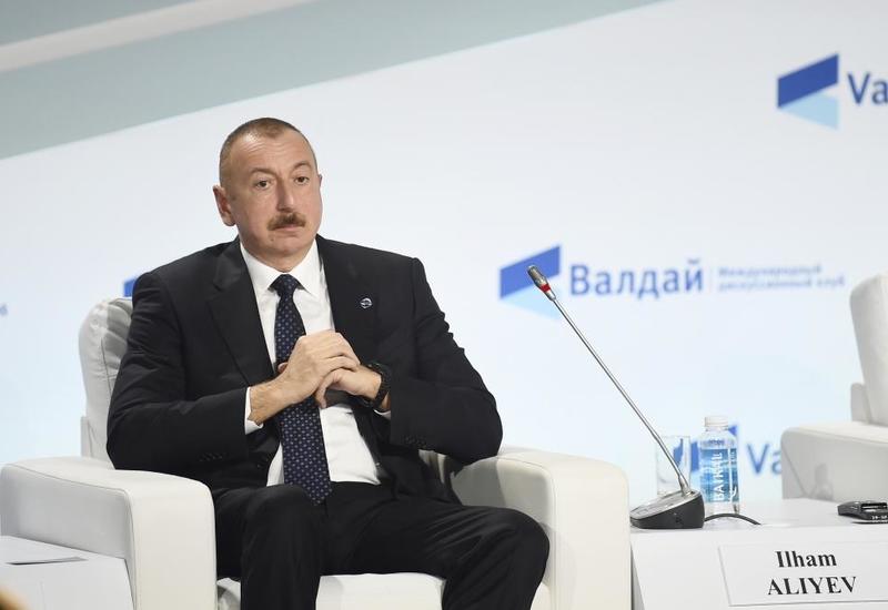 Президент Ильхам Алиев: Азербайджан – единственная страна, которая участвует как в коридоре Восток-Запад, так и Север-Юг
