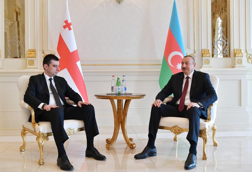 Президент Ильхам Алиев принял премьер-министра Грузии