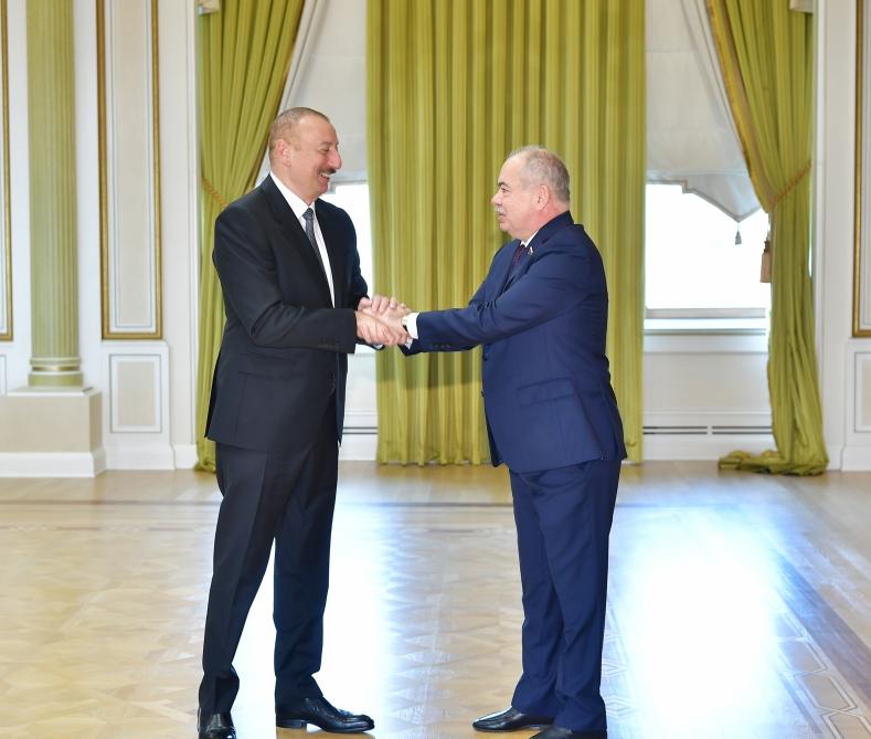Президент Ильхам Алиев принял заместителя председателя, главу комитета Совета Федерации РФ, а также председателя и советника председателя Народного собрания Дагестана