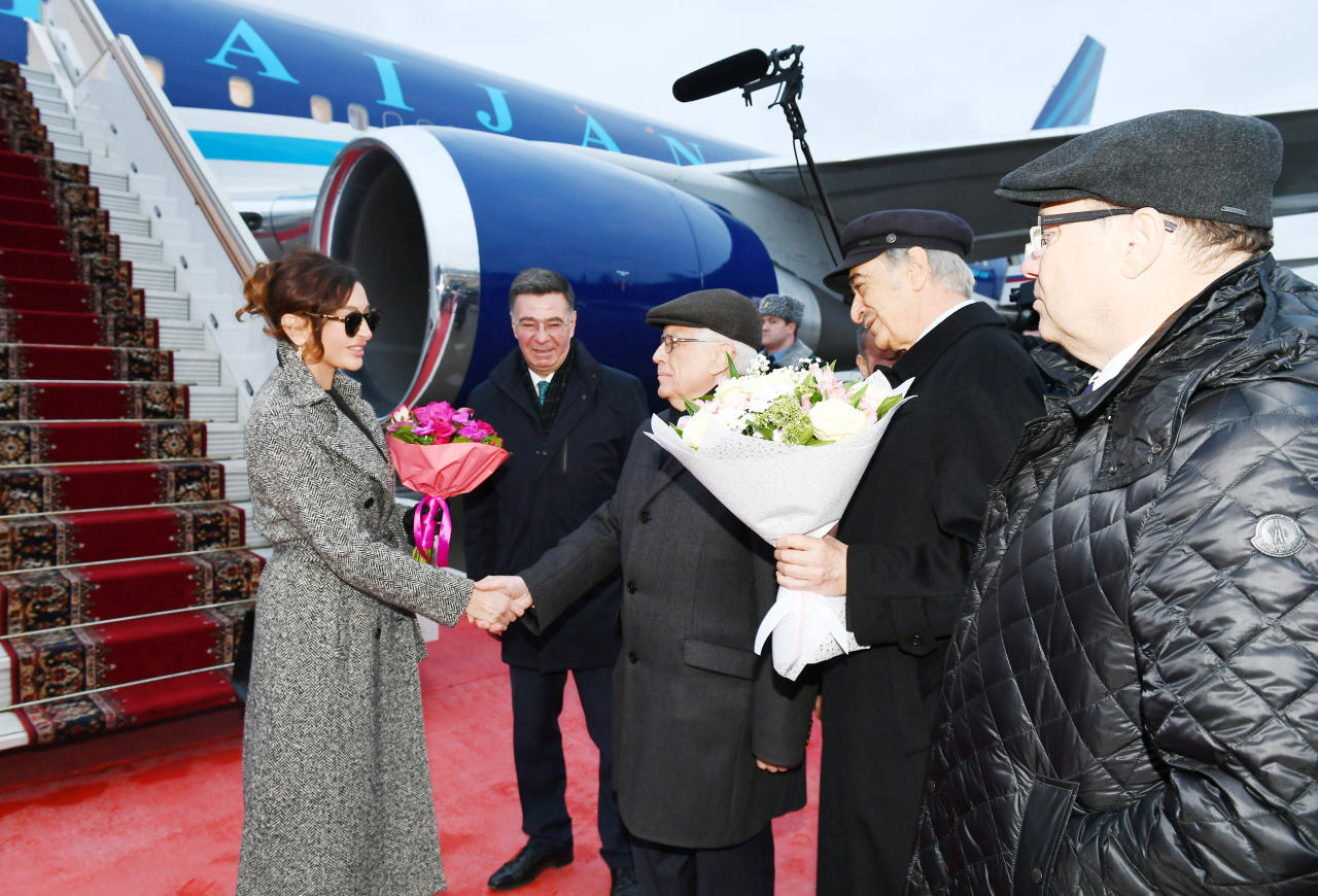Первый вице-президент Азербайджана Мехрибан Алиева прибыла с официальным визитом в Россию