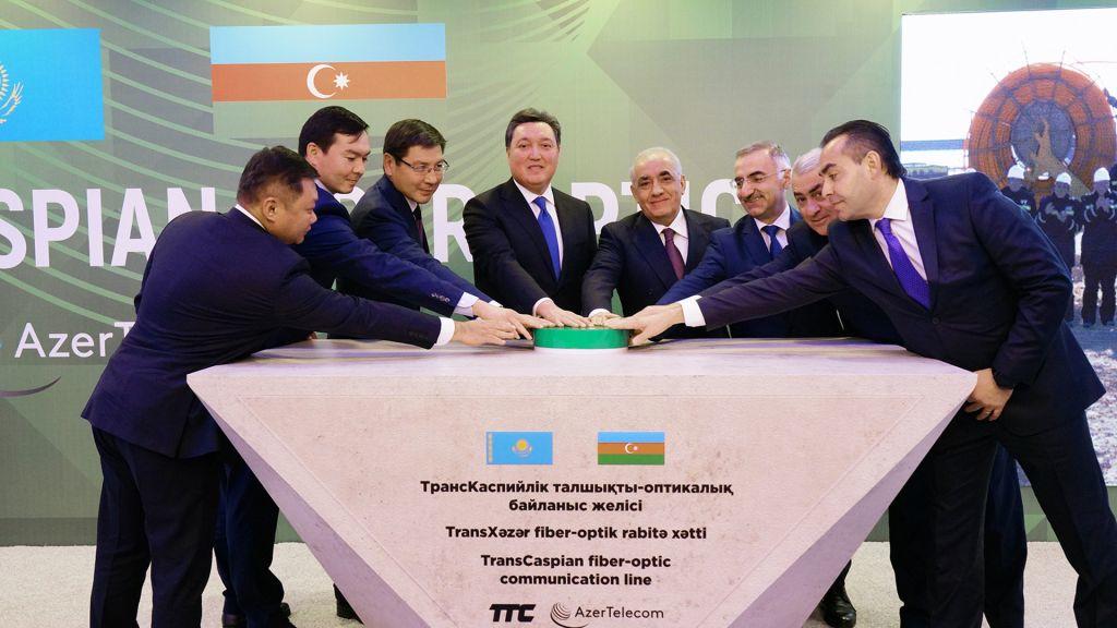 С участием компании AzerTelecom состоялась церемония начала работ в Казахстане по проекту TransCaspian Fiber Optic