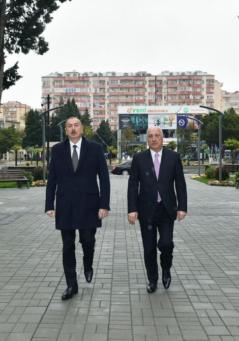 Президент Ильхам Алиев принял участие в открытии нового здания кинотеатра "Низами" в Сумгайыте