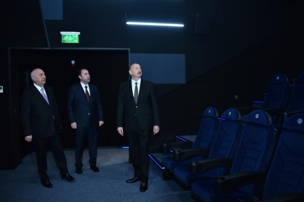Президент Ильхам Алиев принял участие в открытии нового здания кинотеатра "Низами" в Сумгайыте