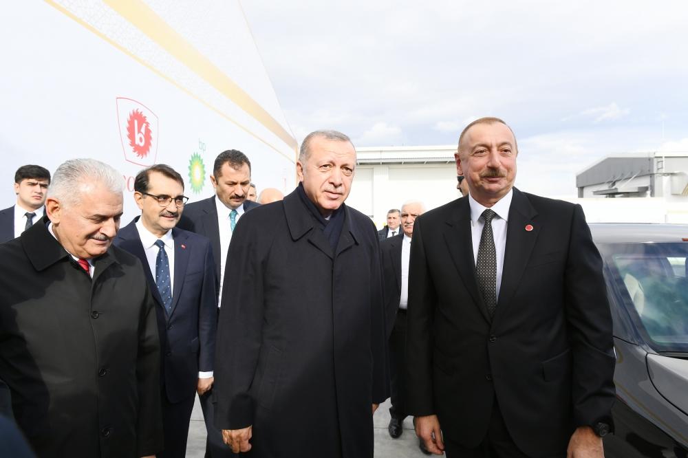Президент Ильхам Алиев принял участие в церемонии открытия части проекта TANAP, соединяющейся с Европой