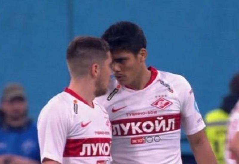 Потасовка между футболистами на матче "Спартак"-"Зенит"