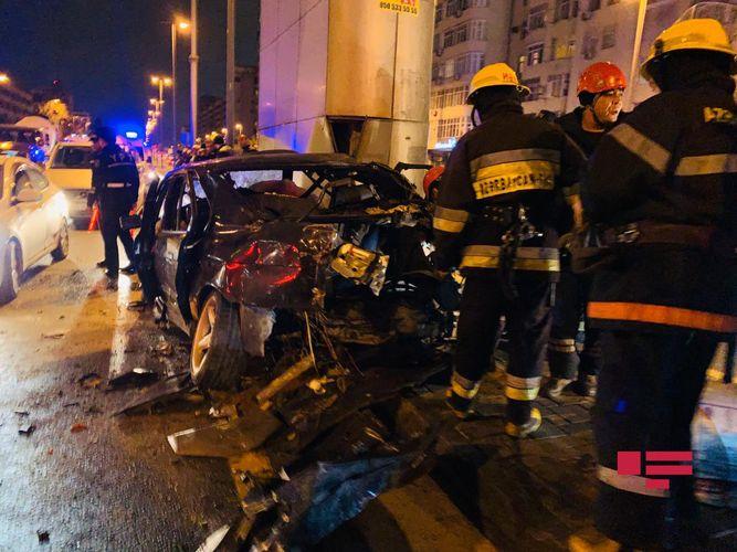 Жуткая цепная авария в Баку, среди пострадавших беременная женщина