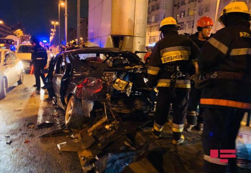 Жуткая цепная авария в Баку, среди пострадавших беременная женщина