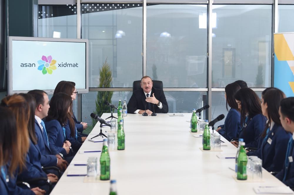 Президент Ильхам Алиев принял участие в открытии комплекса "ASAN Həyat" в Шамахе