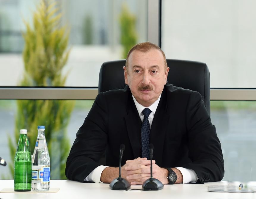 Президент Ильхам Алиев принял участие в открытии комплекса "ASAN Həyat" в Шамахе