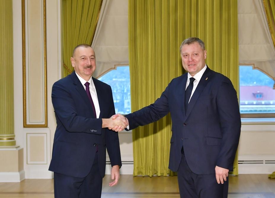 Президент Ильхам Алиев принял делегацию во главе с губернатором Астраханской области РФ