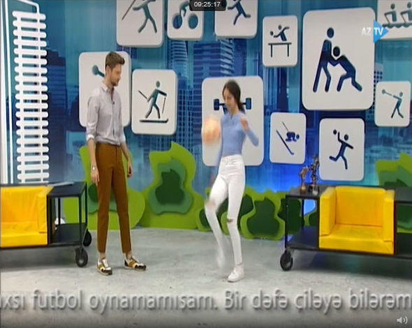 Nigar Camalın qızı AzTV-də futbol oynadı